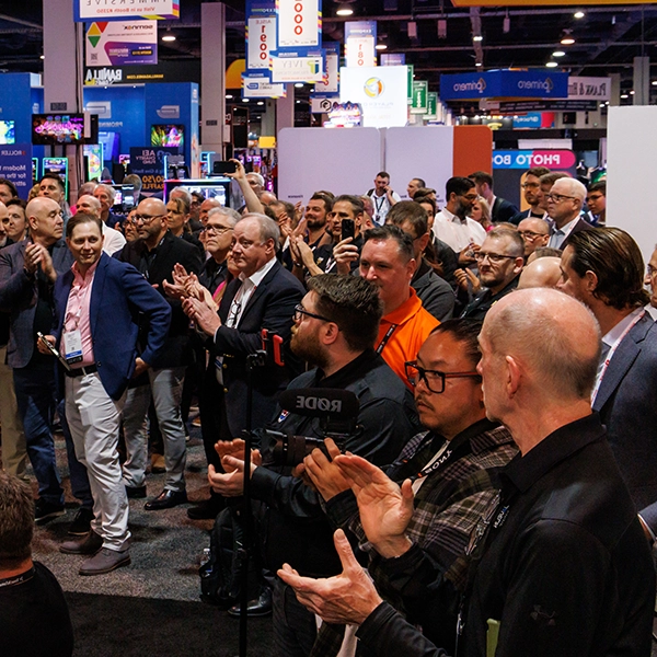 A photo of the audience applauding