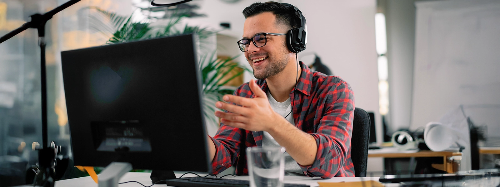 A photo of a man on a webinar
