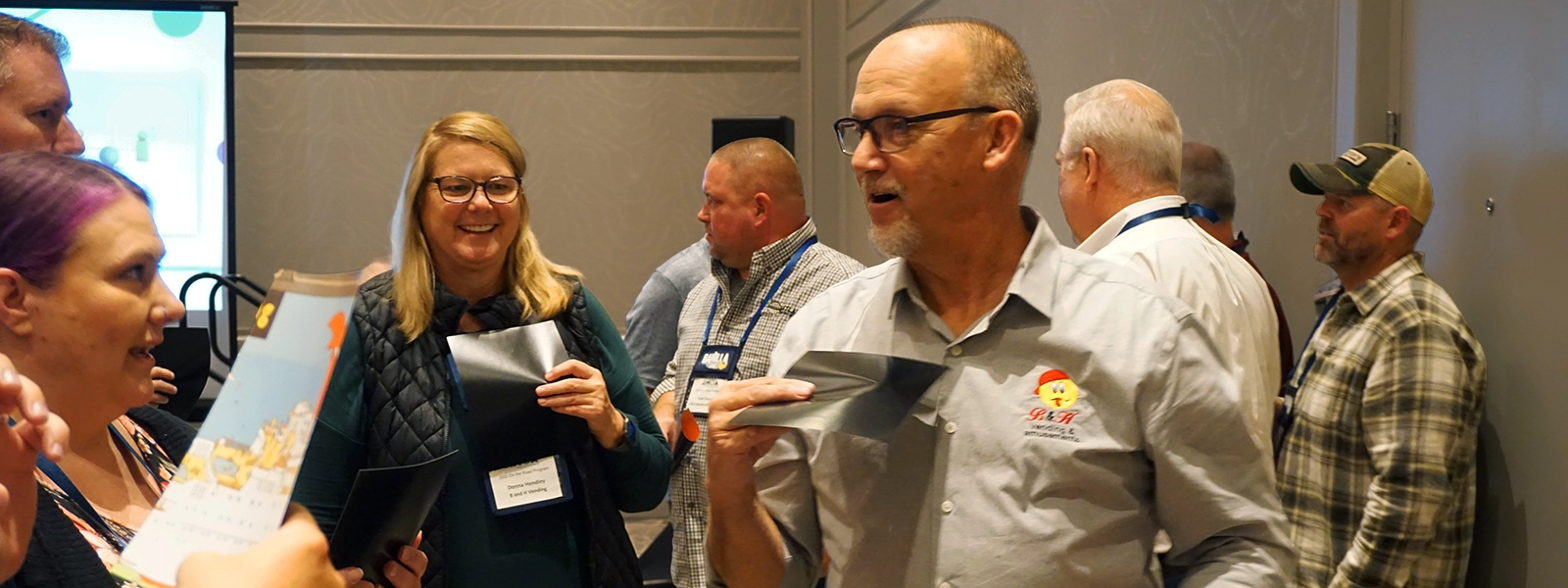 A photo of attendees participating in an AMOA on Campus lesson