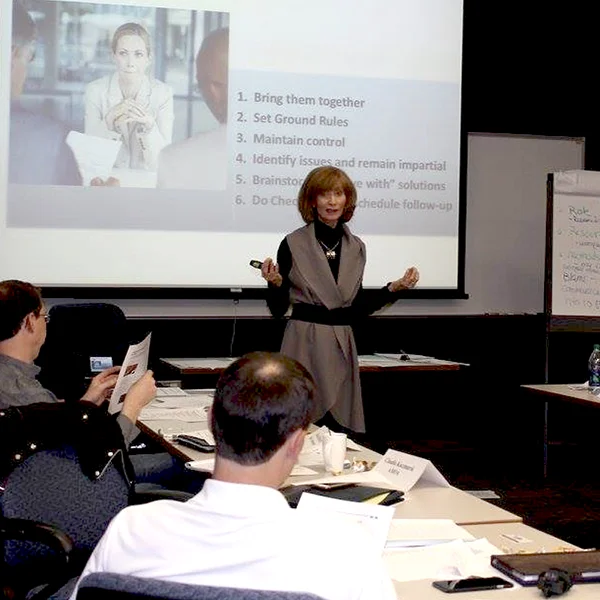 A speaker at AMOA on Campus