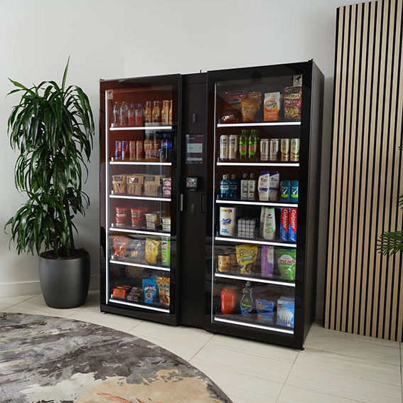 A cantaloupe vending machine