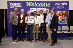 Group receiving an award